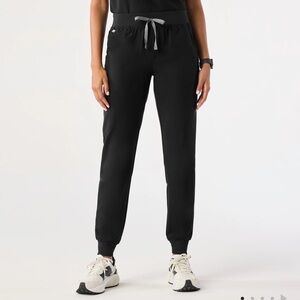 Figs Women's Jogger Pants - Black with Gray Tie